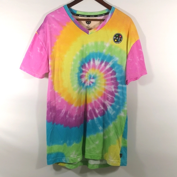 Men's Maui and Sons Tie-Dye T-shirt, Excellent Like-new Condition, Size Large. - Picture 1 of 6